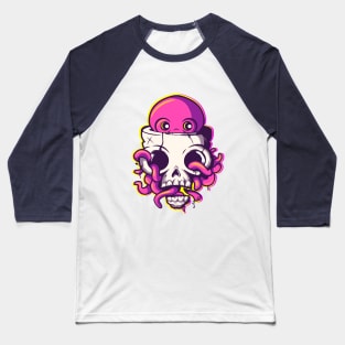 octopus and skull Baseball T-Shirt